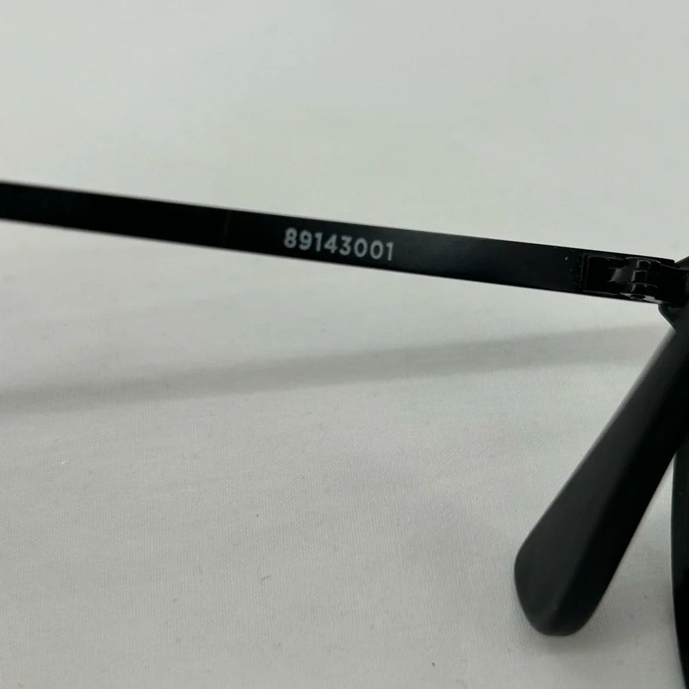 Classic Black Round Oversized Sunglasses Retro Chic Wire Frames ICU EYEWEAR